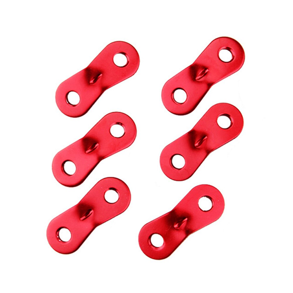 Cheap Goat Tents 6pcs Outdoor Tent Wind Rope Buckle Aluminum Alloy 2 Hole Guyline Adjuster Cord Hook Rope Buckle Camping Equipment   
